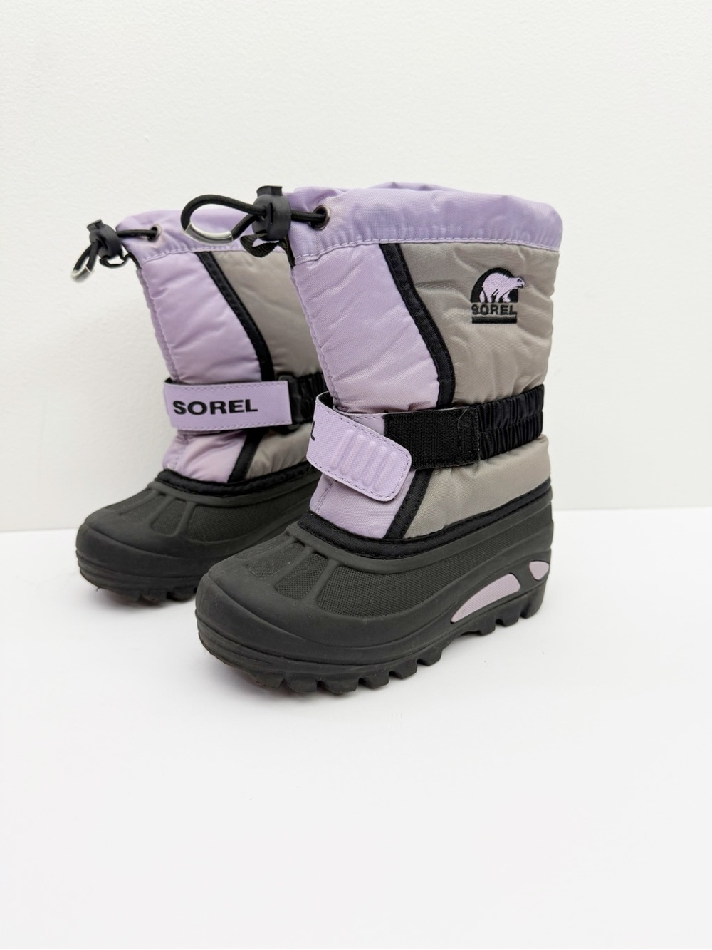 Sorel Kids Flurry Waterproof Snow Boot in Lavender Gray Size 9